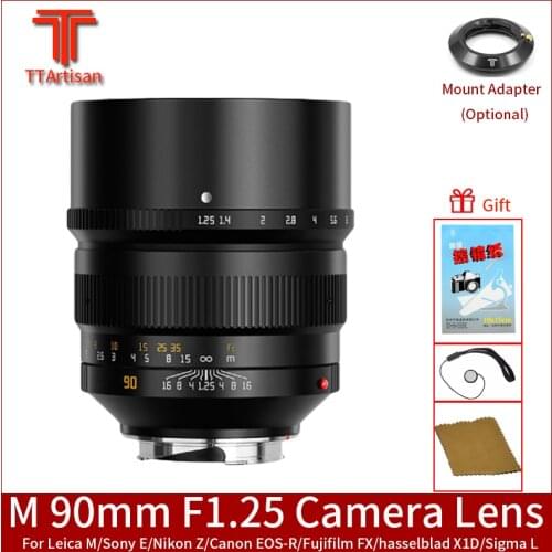 TTArtisan 90mm F1.25 Full Fame Lens Manual Focus For Leica M Mount Camera M-M M240 M3 M6 M7 M8 M9 M9p M10 Sony Nikon Canon