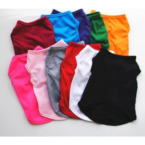 Pet Dog Clothes Cute Puppy Pet Costume Solid Dog Clothing For Small Dogs Shirt Vest Kitty Doggie Outfit For Dogs Pets Clothing