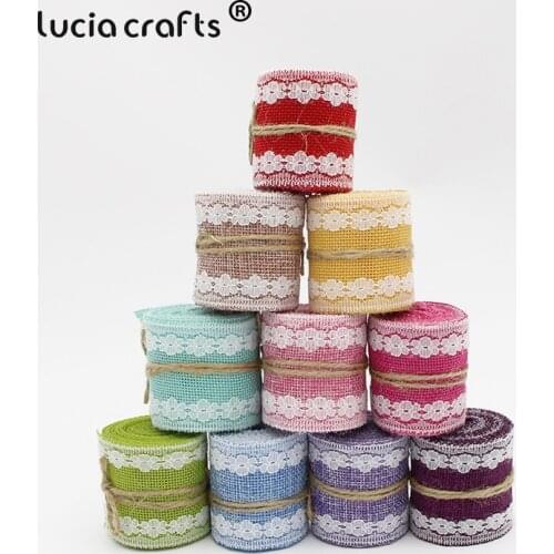 SALE!Lucia crafts 2yards/lot 48mm Ribbon For Cloth Xmas Wedding Party Decor V0501