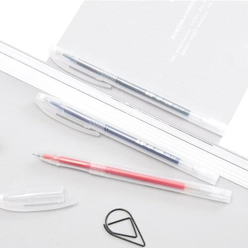 3pcs gel pen 0.5mm black half needle refill office supplies carbon pen