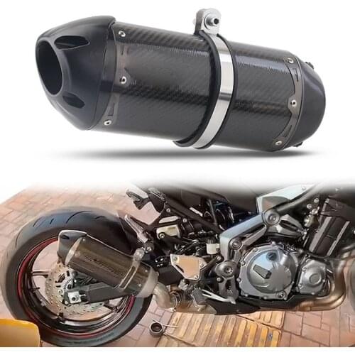 51mm Universal Motorcycle Exhaust Pipe CNC Escape Moto Carbon Fiber Muffler R1 R3 MT07 MT09 CBR600 Z1000