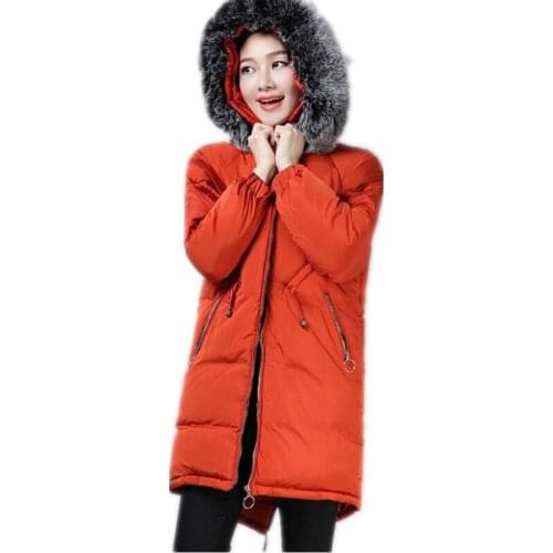 Hooded Large Fur Collar Winter Women Jacket 2018 New Fashion Down Cotton Jacket Women Thicken Loose Cotton Padded Parkas Q731