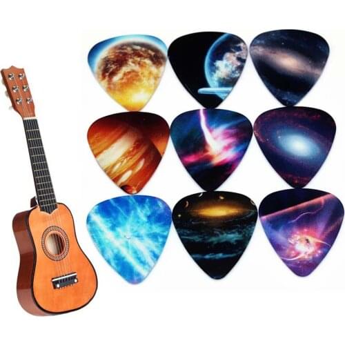 0.46-1mm Thickness Vastness Of The Universe Star Guitar Picks Pattern Guitar Strap Guitar Parts Guitar Accessories 10pcs/Lot