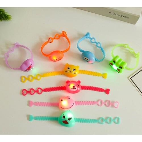 20 Pcs Colorful LED Watch Toy Boys Girls Flash Wrist Band Glow Luminous Bracelets Cartoon Night Light Up Party Christmas