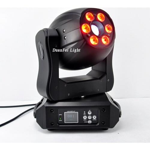 6pcs 2020 night club décor 6x10w rgbw led wash + spot 120w led moving head stage light