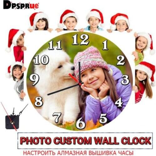 "Photo custom+clock" Diamond Painting Full Square/ Round 5D Picture Custom Private Personal Customization Clocks Cross Stitch
