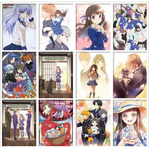 5D DIY Diamond Painting Anime Fruits Basket Honda Tohru Sohma Kyo Sohma Yuki Diamond Mosaic Embroidery Cross Stitch Home Decor