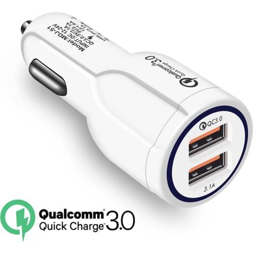 Quick Charge 3.0 For Mobile Phone Dual Usb Car Charger Qualcomm Qc 3.0 Fast Charging Adapter Mini Usb Car Charger 2U