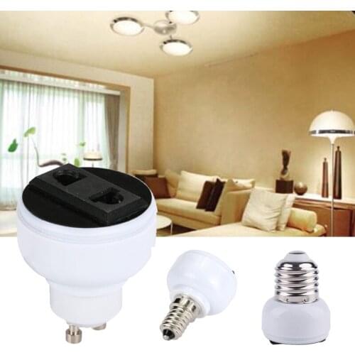 E27 ABS US/EU Plug High Quality Connector Accessories Bulb Holder Lighting Fixture Bulb Base Screw Adapter White Lamp Socket