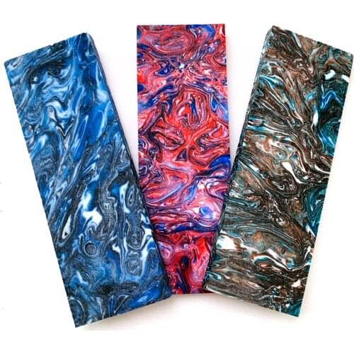 Hybrid Cast Resin Scales Knife Handle Material 1Pc