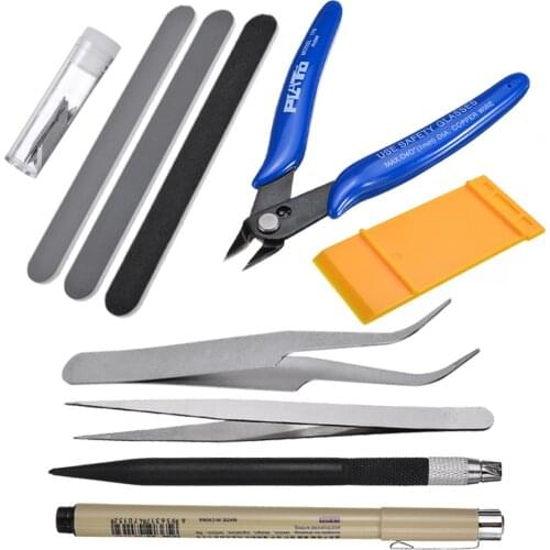 Modelling Tools Engraving Pen Side Pliers Set DIY Polishing Tools Kit For Gundam Modeler Model Making Accessories