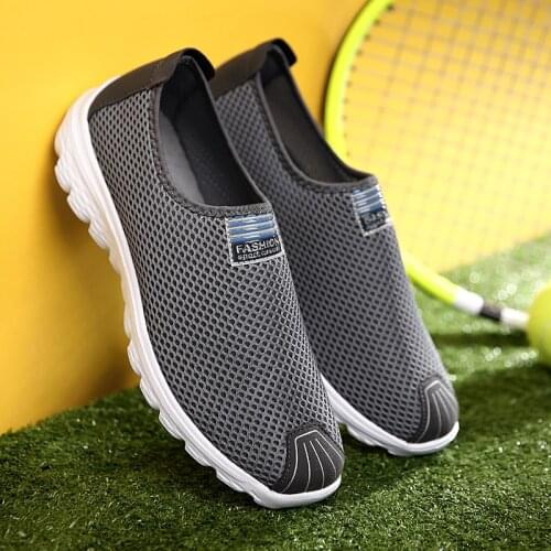 Plus Size Mesh Shoes Man Sports Shoes Sport Man Adult Mens Sneakers for Running Dark Gray Mens Tennis Shoes Athletic Boty E-321