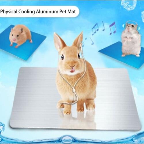Summer Cool Ice Hamster Pad Bed Aluminum Alloy Mat Sofa for Small Animals Moisture-Proof Sanitary Habitat for Chinchilla Rabbit