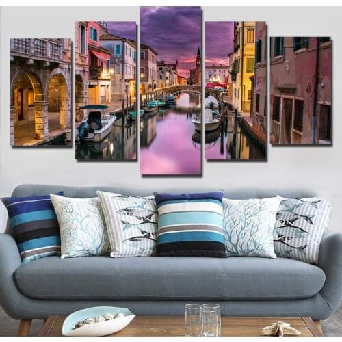 5 Pieces diamond embroidery Italy Venice At Dusk 5d diy diamond painting cross stitch mosaic crystal diamond canal landscape