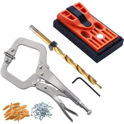 Drilling Guide Set Woodworking Tool Oblique Hole Locator Puncher Positioner DIY