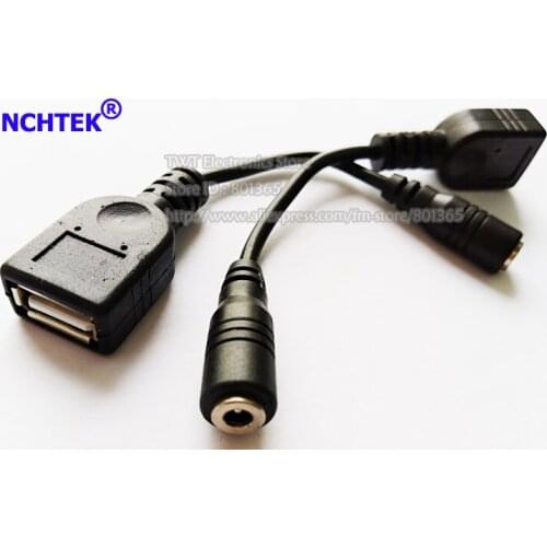 NCHTEK DC 3.5x1.35mm Female Jack to USB 2.0 A Female Power Plug Connector Adapter Converter Cable/Free shipping/4PCS