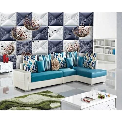 Beibehang wallpaper for walls in rolls Adhesive wallpaper European soft package parquet mural wallpaper TV background Vinyl wall