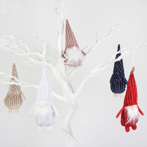 Lovely Hanging Christmas Ornament Faceless Doll Design Cute Home Decoration Gifts Xmas Tree Pendant DIY Craft Gifts for Party