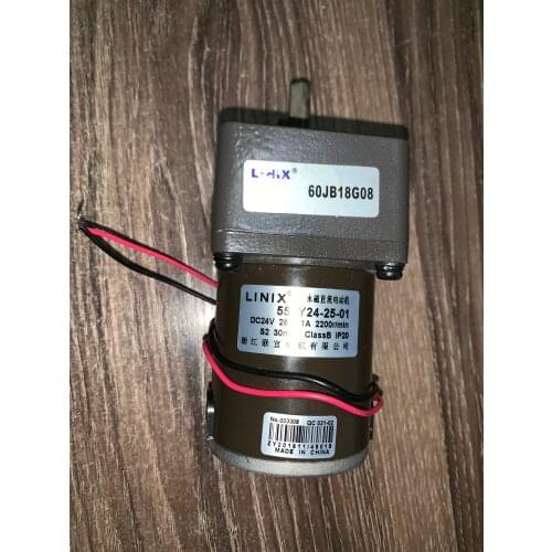 Deceleration DC Motor LINIX (to Motor) 60JB18G 55ZY24-25-01 DC24V 25W 2200rpm 1A new original