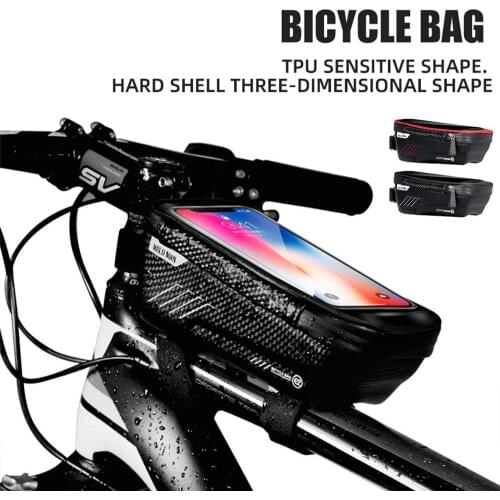 MTB Road Bike Phone Holder Bag Waterproof Bicycle Top Tube Mount Mobile Phone Case Pack Outdoor Cycling Supplies Dropshipping