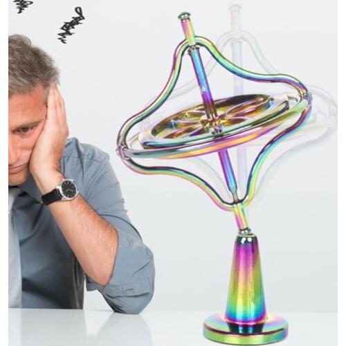 T5EC Hand Spinner Fingertip Gyroscope Alloy Interactive Fidget Portable Size Anti Anxiety Desk Toy Orbiting Gyro for Kids 4