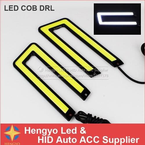U Shape Led Daytime Running Light COB 15W Auto Lamp For Universal Car Light Source Waterproof 100