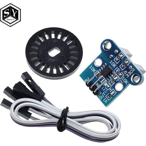 1Set Great IT HC-020K Double Speed Measuring Sensor Module with Photoelectric Encoders Kit top For arduino