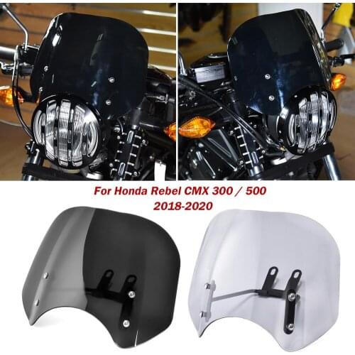 Windshield Windscreen Fly Screen Wind Deflectors Screen Protector Cover for 2018 2019 2020 Honda CMX 300 500 CMX300 CMX500