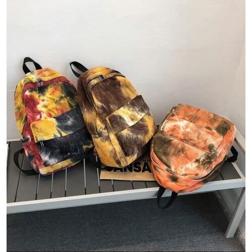 Vintage Student Backpack Female Corduroy Backpack Cool Women School Bag Girl Cute Fashion Lady Hot Bags Book College