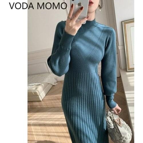 Модные трикотажные платья VODA MOMO China At AliExpress
