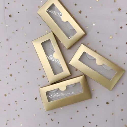 Gold lashes box empty lashes packing with white trays wholesale custom private label logo