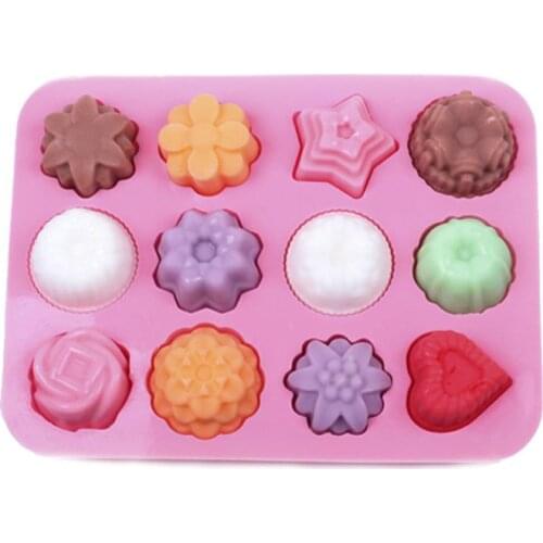 3D Flower Star Heart Shaped Silicone Chocolate Pudding Mold Handmade DIY Craft Ice Cube Tray Cake Biscuit Baking Mould Tool