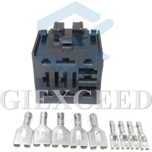 2 Sets 9 Pin Automotive Relay Connector Car Fuse Socket Electrical Plug With Terminals