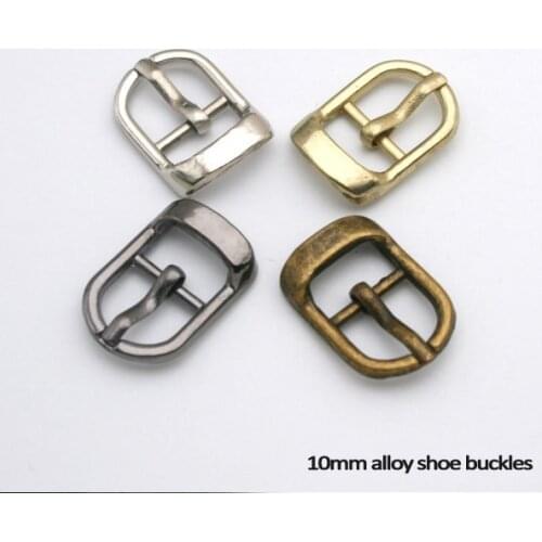 20pcs Metal Buckle hook buckle clip small metal 10mm shoe buckle with pin high polished buckle BK-005