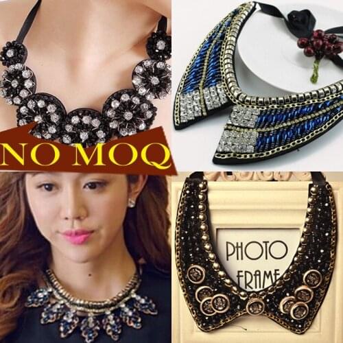 2015 new vintage statement crystal necklace bead punk collares 2015 choker long necklace necklaces pendants vintage jewelry