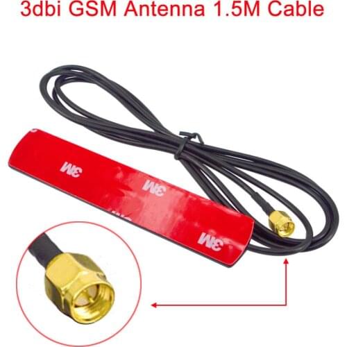 2dbi - 3dbi GSM antenna 824-960Mhz 1710-1990Mhz SMA plug male connector gsm Aerial 1.5M Cable