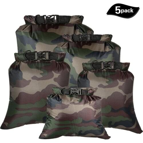 5PCS Outdoor Waterproof Storage Bags Dry Sacks Outdoor Swimming Waterproof Bag Smartphone Camera Storage Bags for Water Sports