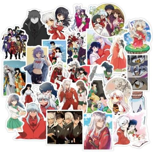 50 Pcs/pack Cute Japanese Anime Inuyasha Graffiti Stickers for Laptop Notebook Skateboard Computer Luggage Decal Sticker Toys