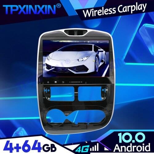 Android 10 4+64G DSP PX6 IPS Carplay For Renault Clio 2013-2015 Car Tape Recoder Multimedia Player Head Unit Navi GPS Auto Radio