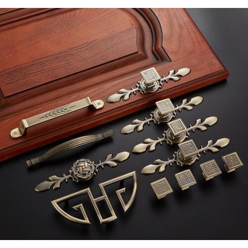Antique Handle Knob Furniture Handle Kitchen Cabinet Handle Drawer Handle Pulls Zinc Alloy Cupboard Handles European Handles