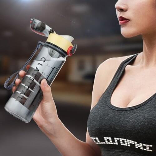 500ML High Capacity Fitness Sport Shaker Plastic Water Bottle Creative Fashion Men Portable Leakproof Drink Bottle BPA Free