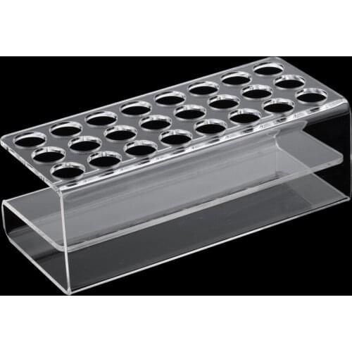 24 Slot Lipstick Holder Acrylic Cosmetic Organizer Tray Display Stand Pencil