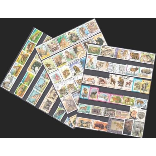 Wild animal 50 PCS/LOT All Different From Many Countries NO repeat Unuesed Postage Stamps With Post mark For Collecting