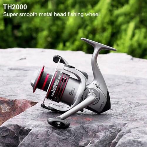 2-8KG Power TH500-7000 Metal Spool 5.2:1 High Speed Spinning Reel Metal Handle Fishing Reels Carp Fishing Accessories