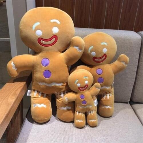 30-60CM Gingerbread Man Plush Toys Shrek Gingerbread Man Bighead Stuffed Plush Toys Cartoon Soft Dolls Children Gift