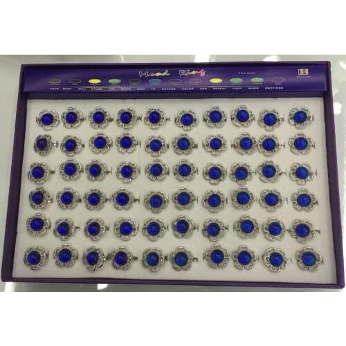 Retro flower mood ring fashion vintage mood emotion color adjustable 100pcs/lot