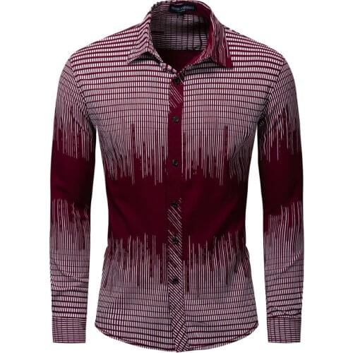 Mens Plaid Shirt Cotton Long Sleeve Stretch Cardigan Fitted Turn Down Collar Shirt USA/EU Size Casual Upper Outer Garment