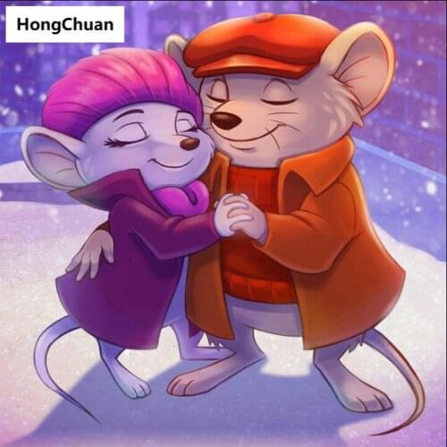 Lovers Mouse 5D DIY Square/Round Diamond Painting Mosaic Cross Stitch Home Decoration Mural Christmas Gift New Year