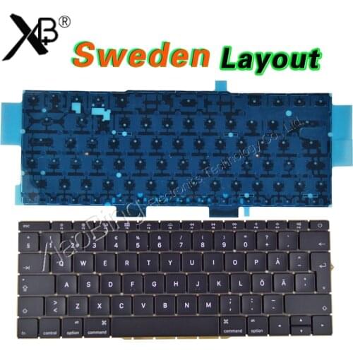 NEW A1708 Sweden Swedish SE Keyboard for Macbook Pro 13'' A1708 Keyboard Blacklight Backlit Sweden 2016 2017 Year