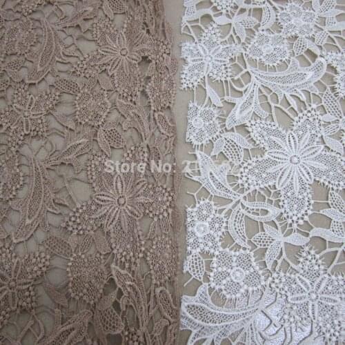 PHM1 african guipure lace water soluble chemical lace hollow out african chemical lace water soluble tecido feltro wedding